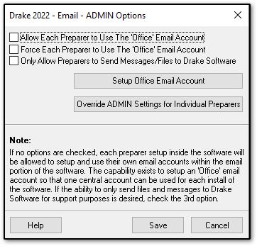 Drake Email Setup